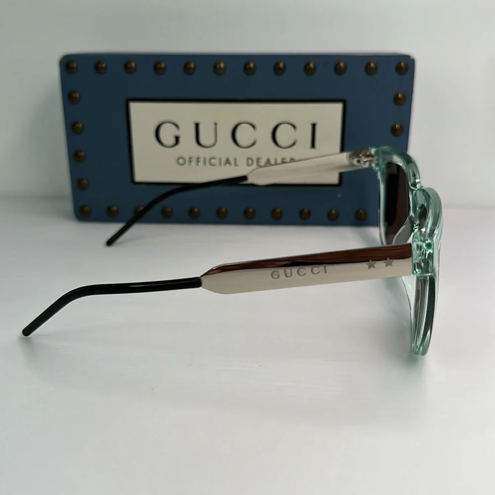 New Authentic GUCCI Men's Rectangular Sunglasses GG0976S-002-56